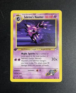 Sabrina's Haunter | 58/132 | 1st Edition | Gym Heroes | Pokemon Card - Image 1