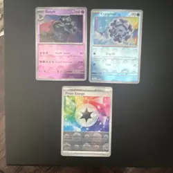 Pokemon TCG Holo Lot - Golurk, Cryogonal & Prism Energy (poke ball pattern) - Image 1