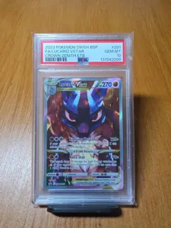 2023 Pokemon Lucario VSTAR Crown Zenith ETB Full Art Promo SWSH291 PSA 10 - Image 2