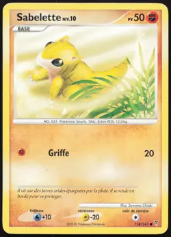 Carte Pokemon Sabelette 124/147 Vainqueurs Supremes Francais - Image 1