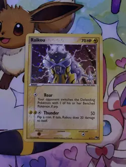 Pokemon TCG Raikou POP Series 2 003/017 Holo Rare 70HP Thunder 50 Attack - Image 1