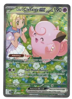 Pokemon Lillie's Clefairy EX 184/159 Sv09 Journey Together Holo Rare - Image 1