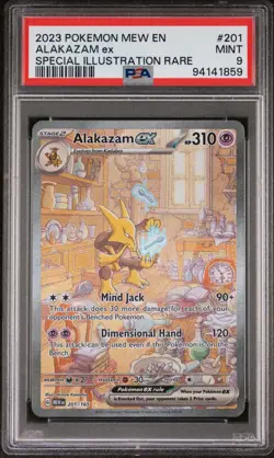 Pokemon Alakazam EX TCG 201/165 Scarlet & Violet 151 PSA 9 Sir - Image 1
