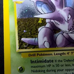 Giovanni's Nidoking 7/132 Gym Challenge Obscured Holo Swirl Unlimited LP Pokemon - Image 5