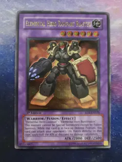 Yugioh Elemental HERO Rampart Blaster EEN-EN033 Ultimate Rare Holo 1st Edition - Image 1