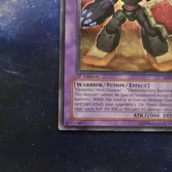 Yugioh Elemental HERO Rampart Blaster EEN-EN033 Ultimate Rare Holo 1st Edition - Image 4