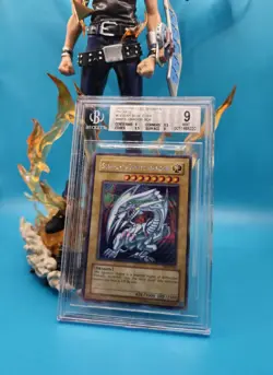 Yugioh Blue Eyes White Dragon DDS-001 Secret Rare Beckett 9 Grade - Image 1