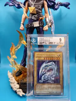 Yugioh Blue Eyes White Dragon DDS-001 Secret Rare Beckett 9 Grade - Image 2
