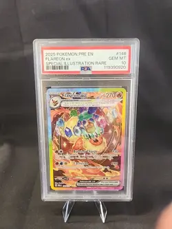 FLAREON EX #146 2025 POKEMON PRE EN-PRISMATIC EVOLUTIONS - PSA 10 - Image 1