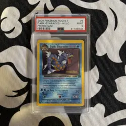 2000 POKEMON ROCKET #8 DARK GYARADOS-HOLO PRERELEASE PSA 9 MINT - Image 1
