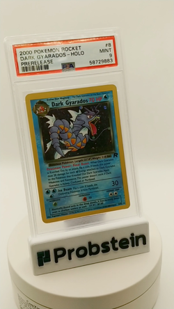 2000 POKEMON ROCKET #8 DARK GYARADOS-HOLO PRERELEASE PSA 9 MINT - Image 2