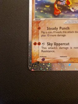 Pokemon Hitmonchan EX 98/109 Ruby & Sapphire Holo Rare LP - Image 2