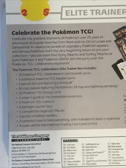 Pokemon TCG: 25th Anniversary Celebrations Elite Trainer Box Factory Sealed ETB 820650809439 - Image 3