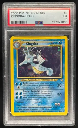 2000 Pokemon Neo Genesis Kingdra Holo #8/111 PSA 5 - Image 1