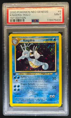 2000 Pokemon Neo Genesis 1st Edition Kingdra Holo #8/111 PSA 9 - Image 1