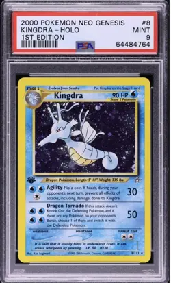 2000 Pokemon Neo Genesis Kingdra Holo 1st Edition PSA 9 Mint - Image 1