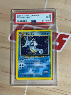 1999 Pokemon Neo Genesis Kingdra Holo 8/111 PSA 2 - Image 1