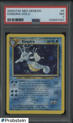 2000 Pokemon Neo Genesis #8 Kingdra Holo PSA 7 NM - Image 1