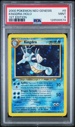 2000 POKEMON NEO GENESIS 1ST EDITION #8 KINGDRA-HOLO PSA 9 - Image 1