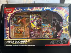 New Pokemon TCG Mega Lucario ex Premium Figure Collection Box Factory Sealed - Image 1