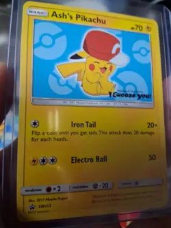 Pokemon Ash's Pikachu & Pikachu GX Promo Card Lot SM109-SM113 Holo - Image 2