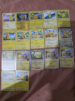 Pikachu Card Lot Of 17. Holos And Non Holos - Image 1