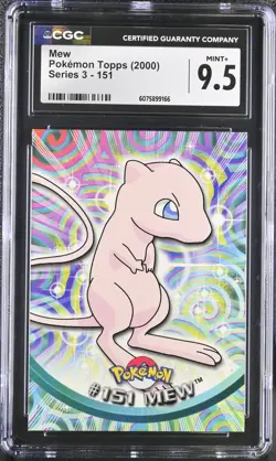CGC 9.5 MINT+ Mew 2000 Series 3 Topps 151 Pokemon Card - Image 1