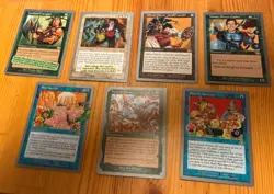 Lot Of 7 Unglued Rare Cards - Great Value! See Pic For Exact Items - Image 1