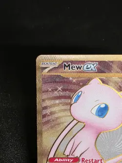 Mew EX Gold Metal Card 205/165 Scarlet Violet 151 Secret Rare Pokemon - Image 3