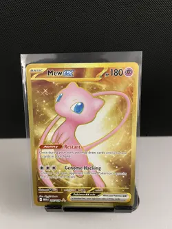 Pokemon Mew EX 205/165 Gold Non-Metal Card English 151 Scarlet & Violet NM - Image 1