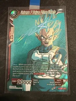 Universe 7 Saiyan Prince Vegeta TB1-004 NM-MINT SPR Dragon Ball Super Card Game - Image 1