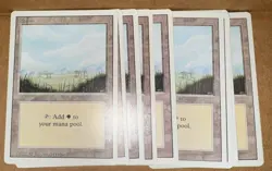 (10) Magic: The Gathering Plains (B) MTG Revised Edition Vintage NEAR MINT - Image 1