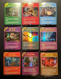 2021 Magic MTG AFR Forgotten Realms D&D Showcase FOIL Land x9 NM9 Treasure Vault - Image 1