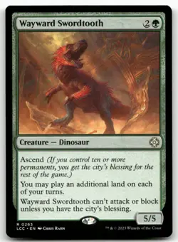 Wayward Swordtooth R Commander: The Lost Caverns of Ixalan 263 NM - Image 1
