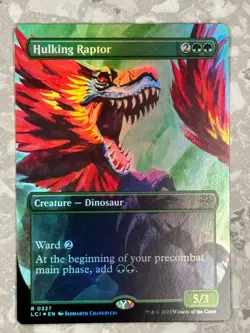 Hulking Raptor (Borderless) R The Lost Caverns of Ixalan 327 NM - Image 1