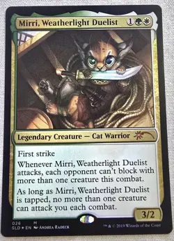 FOIL Mirri Weatherlight Duelist 026 NM MTG Secret Lair Drop Series OMG Kitties - Image 1