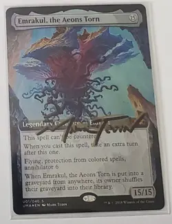 MTG FOIL EMRAKUL, THE AEONS TORN SHADOW SIGNED BY ARTIST Box Topper - Image 1