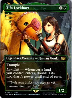 Tifa Lockhart (Borderless) (Chocobo Track Foil) 567 FINAL FANTASY NM MTG - Image 1