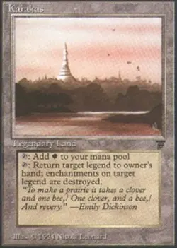 Heavy Play, English MTG Regular Karakas Legends Magic the Gathering - Image 1