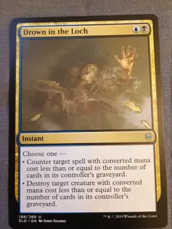 MTG 1x Drown in the Loch x1 LP Throne of Eldraine - Image 1