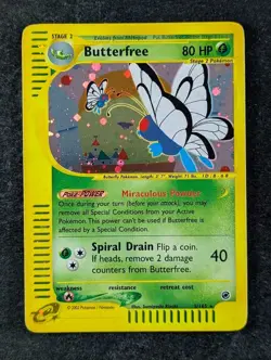 2002 Pokemon BUTTERFREE #5/165 Expedition Holo Rare Grass Stage 2 English - Image 1