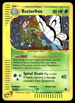 2002 Pokemon Expedition 5 Butterfree Holo LP - Image 1
