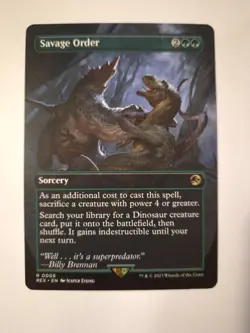 MTG Magic the Gathering Savage Order Jurassic World Collection Rare Card 6/48 - Image 1