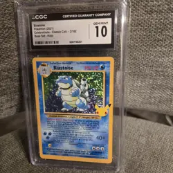 CGC 10 Blastoise Holo 2/102 Celebrations Classic Collection Pokemon 2021 - Image 1
