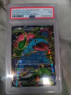 2016 Pokemon XY Red Blue Collection Venusaur EX BSP Promo #XY123 PSA 7 - Image 1