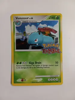 2009 Pokemon TCG #1/16 Venusaur LV. 56 Pokemon Rumble Stamp - Rare - Image 1