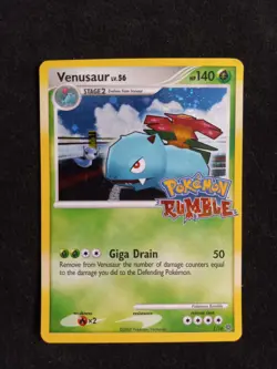 2009 Pokemon TCG #1/16 Venusaur LV. 56 Pokemon Rumble Stamp - Rare - Image 3