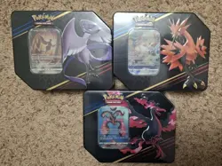 Pokemon TCG Crown Zenith Galarian Bird Tins Set of 3 Zapdos Articuno Moltres New - Image 1