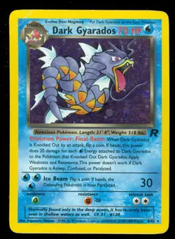 Pokemon DARK GYARADOS 8/82 Team Rocket RARE HOLO - Lightly played w/corner bend - Image 1