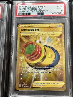 2020 Pokemon Vivid Voltage Secret Rare Lot 201, 203 , 191. PSA 9 MINT - Image 4